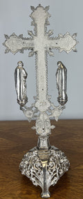 Crucifix Vintage French Style Religious Cross Ornate Stand LOT 46529