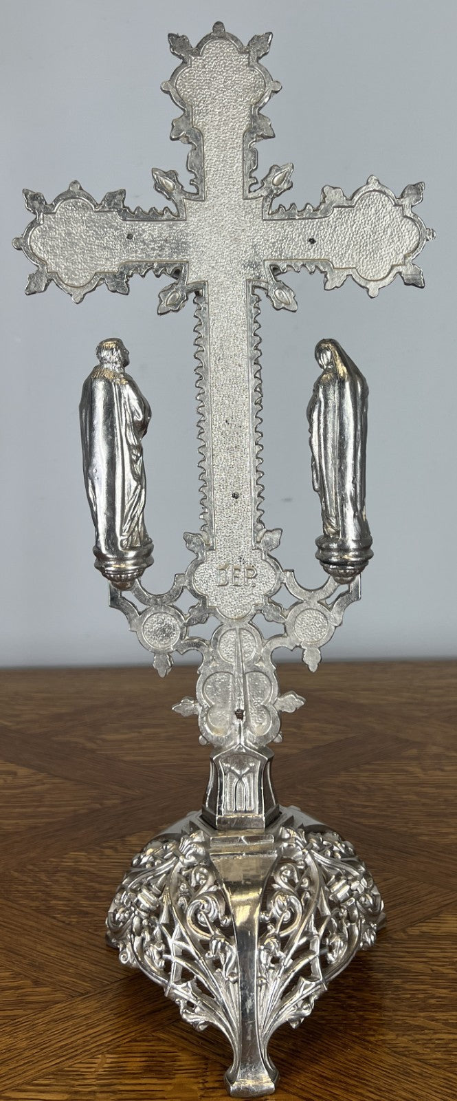 Crucifix Vintage French Style Religious Cross Ornate Stand LOT 46529