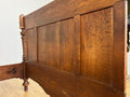 Bed Antique French Style Oak Double Bed Frame Carved Headboard LOT 615117