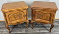 Pair of Bedside Tables Vintage French Louis  XVI Oak Carved Cabinets LOT 44400