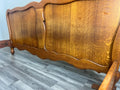 Bed Vintage French Louis XVI Double Bed Frame Oak Carved Headboard LOT 46069