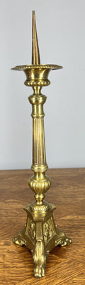 Candleholders Vintage French Brass Pair Tall Classical Candlesticks LOT 46732
