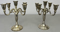 Pair of Candelabras Vintage French Style Metal Five Arm Candle Holders LOT 6482