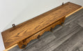 French Vintage Style Coat Rack Oak 4 Hooks Ornate Wall Shelf Coat LOT 46908