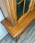 Bookcase Vintage French Louis XIV Style Oak Display Cabinet Sideboard LOT 44779