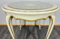 Coffee Table Vintage French Louis XIV Shabby Chic Round Glass Top LOT 32824