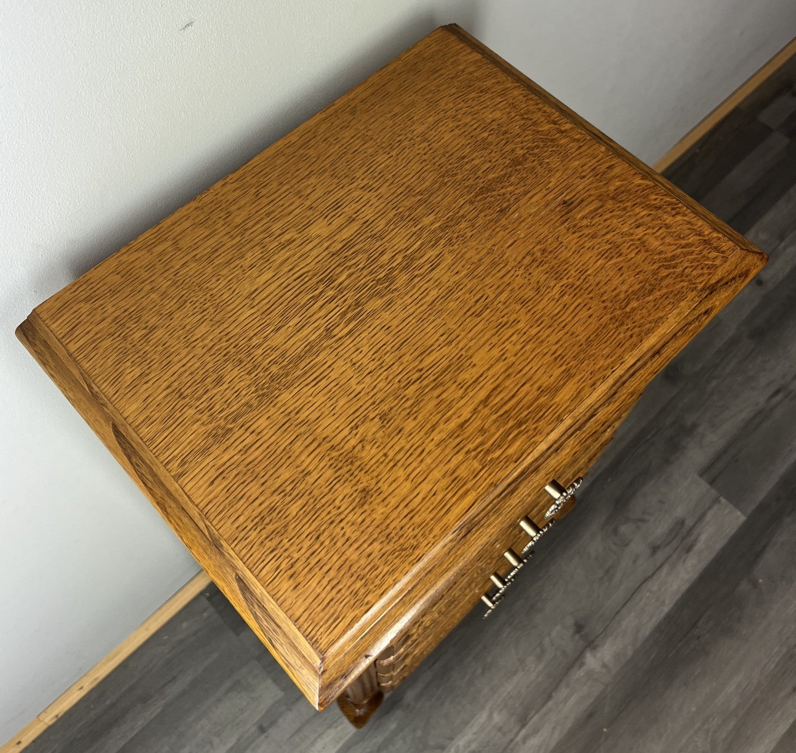 Chest of Drawers Vintage French Oak Louis XVI Style Carved Cabinet LOT 43237