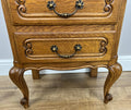 Pair of  Bedside Tables Vintage French Louis Oak Nightstands Cabinets LOT 49117