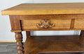 Cabinet Antique French Style Oak Carved Table with Two Drawers LOT 48005