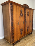 Wardrobe Vintage French Style Four Door Carved Armoire Cabinet LOT 61472
