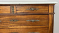 Chest of Drawers Antique French Walnut Marble Top Five Drawer Cabinet LOT 64517