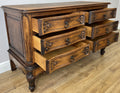 Chest of Drawers Vintage French Louis Oak 6 Drawers Carved Cabinet LOT 626310