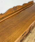 Sideboard Vintage French Louis Style Oak 4 Door Cupboard Carved Cabinet LOT 636113