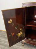 Cabinet Vintage Chinese Hand Painted Floral Bird Lacquer Sideboard LOT 439623