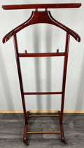 Clothes Valet Stand Vintage French Gentlemen’s Suit Hanger Brass Bar LOT 42880