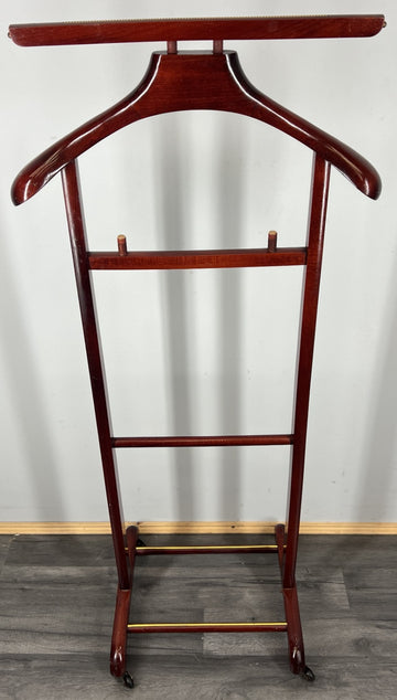 Clothes Valet Stand Vintage French Gentlemen’s Suit Hanger Brass Bar LOT 42880
