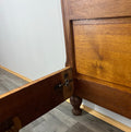 Bed Antique French Style Oak Double Bed Frame Carved Headboard LOT 27629
