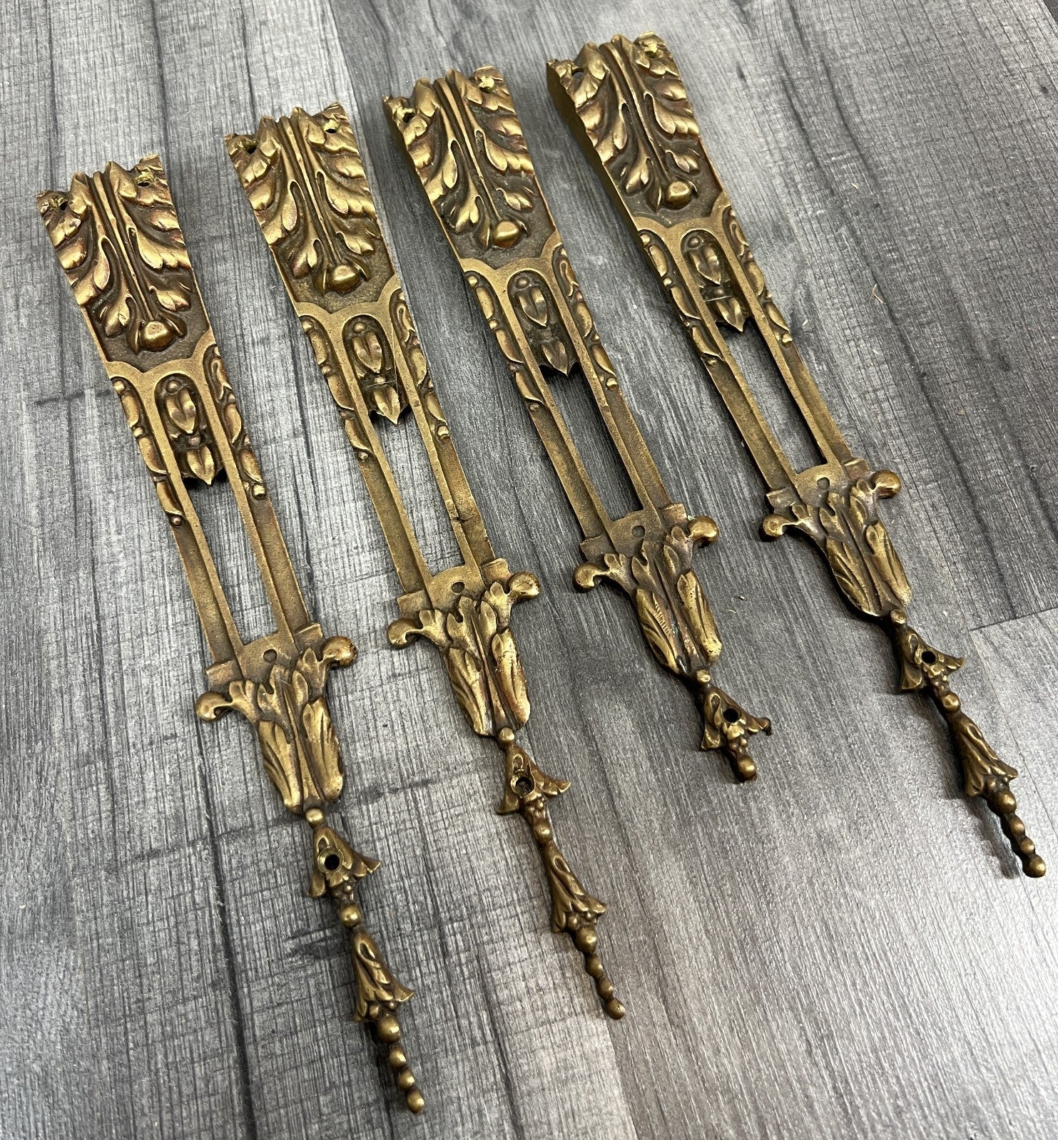 Decorative 4 Piece Antique French Metal Ormolu Mounts Ornaments LOT 41703