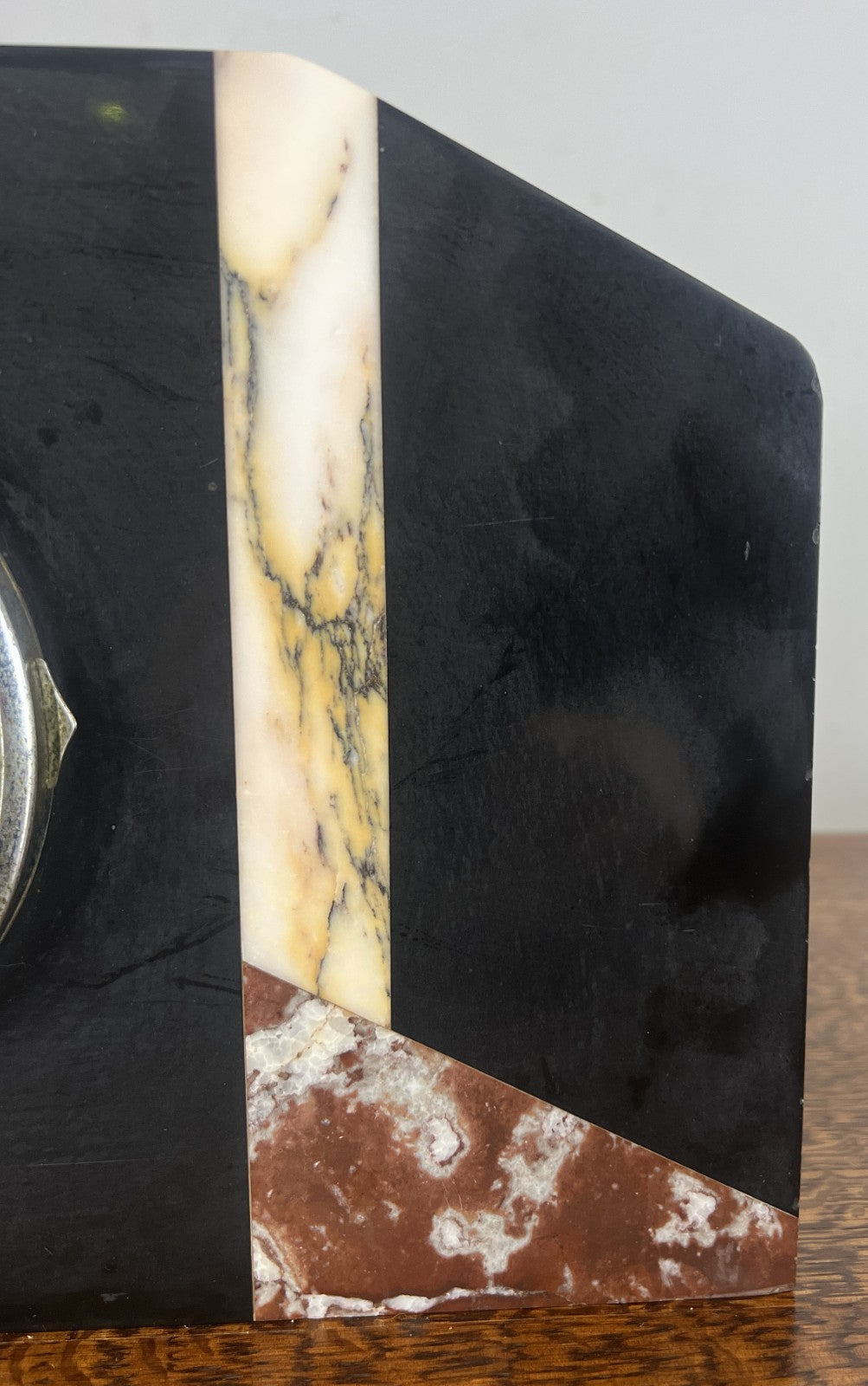Clock Vintage French Style Art Deco Marble Mantel Clock Set LOT 47645