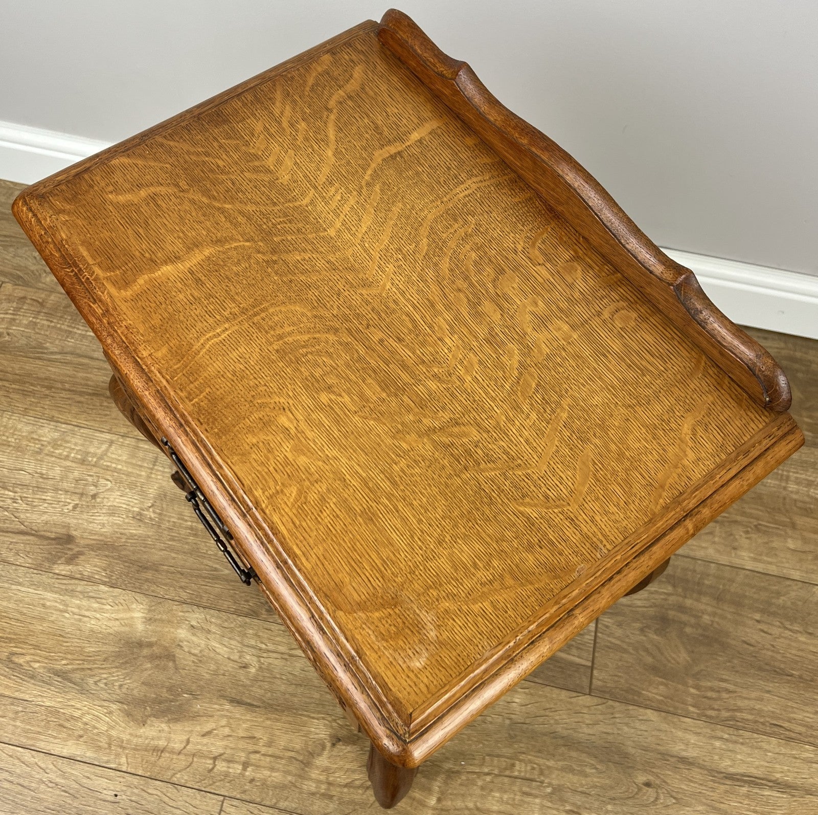 Pair of Bedside Tables Vintage French Louis Oak  Nightstands Cabinets LOT 490812