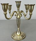Pair of Candelabras Vintage French Style Metal Five Arm Candle Holders LOT 6483