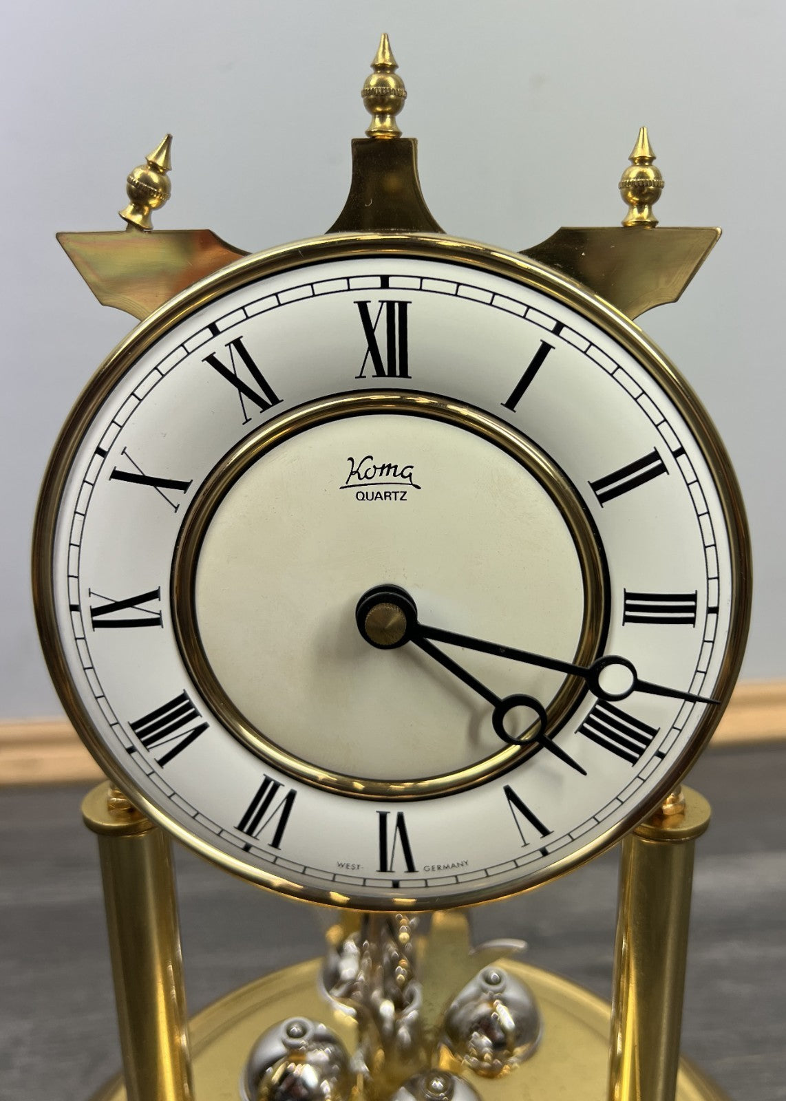 Clock Vintage German Koma Quartz Anniversary Dome Clock LOT 44085