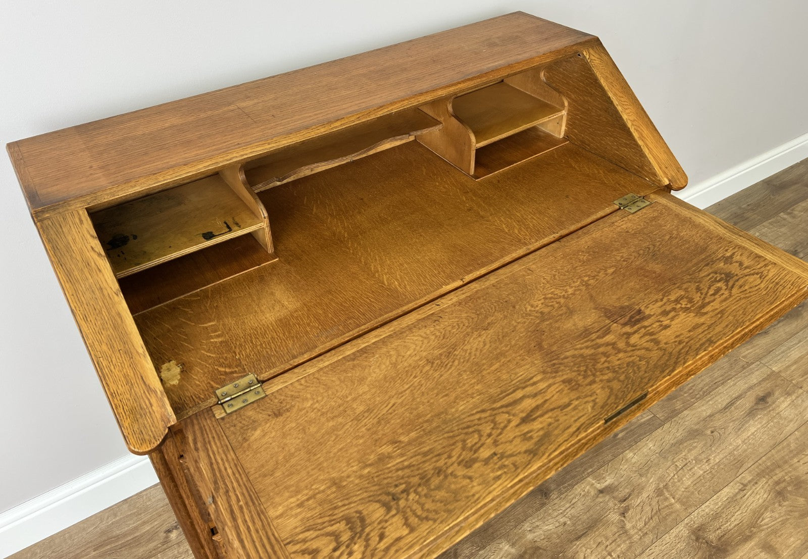 Secretaire Writing Desk Vintage French Louis Oak Rare Bureaux Cabinet LOT 493511