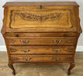 Secretaire Writing Desk Vintage French Style Oak Rare Bureaux Cabinet LOT 60910