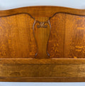 Bed Vintage French Louis XVI Double Bed Frame Oak Carved Headboard LOT 19727