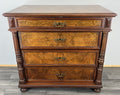 Chest of Drawers Antique French Burr Style 4 Drawers Carved Cabinet LOT 449714