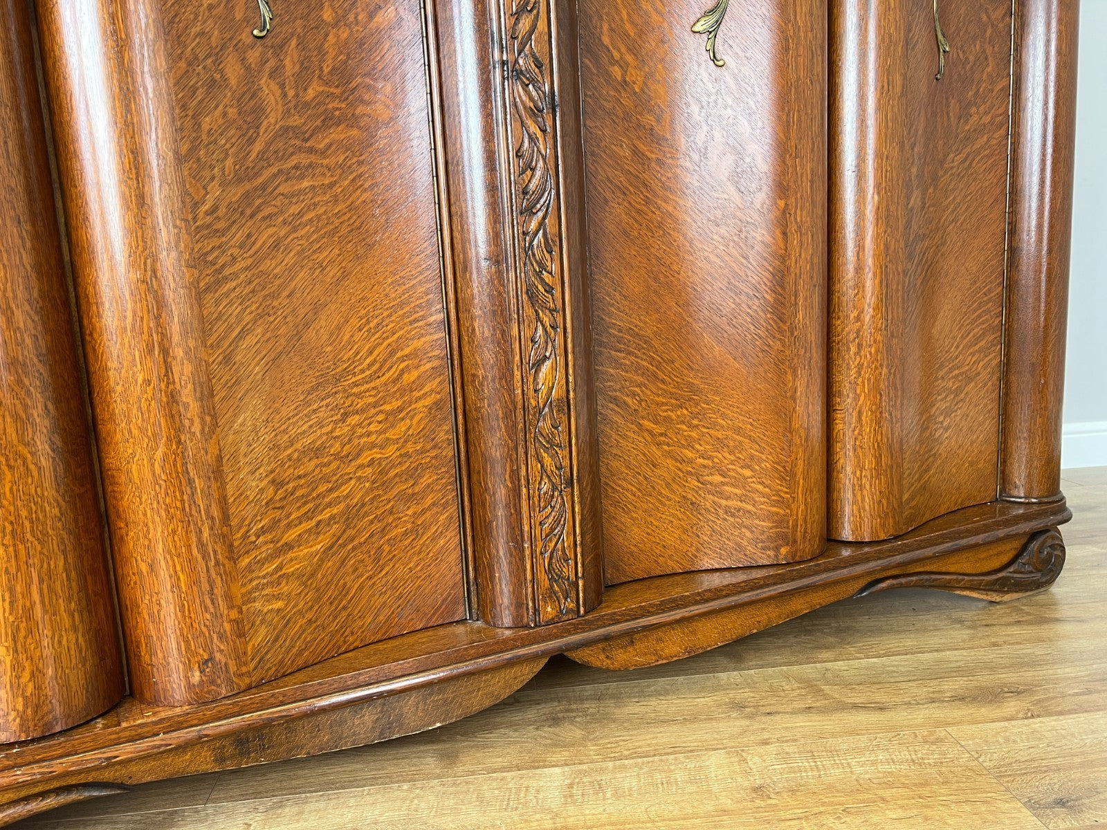 Wardrobe Vintage French Style Four Door Carved Armoire Cabinet LOT 61467