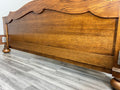 Bed Vintage French Style King Size Bed Frame Oak Carved Headboard LOT 462211