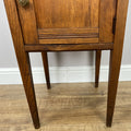 Bedside Table Antique French Style Marble Top Oak Cabinet Nightstand LOT 62456