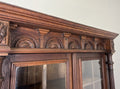 Bookcase Antique French Style Glazed Display Cabinet Oak Sideboard LOT 6545