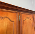 Wardrobe Vintage French Louis XVI Style Five Door Carved Armoire LOT 48458