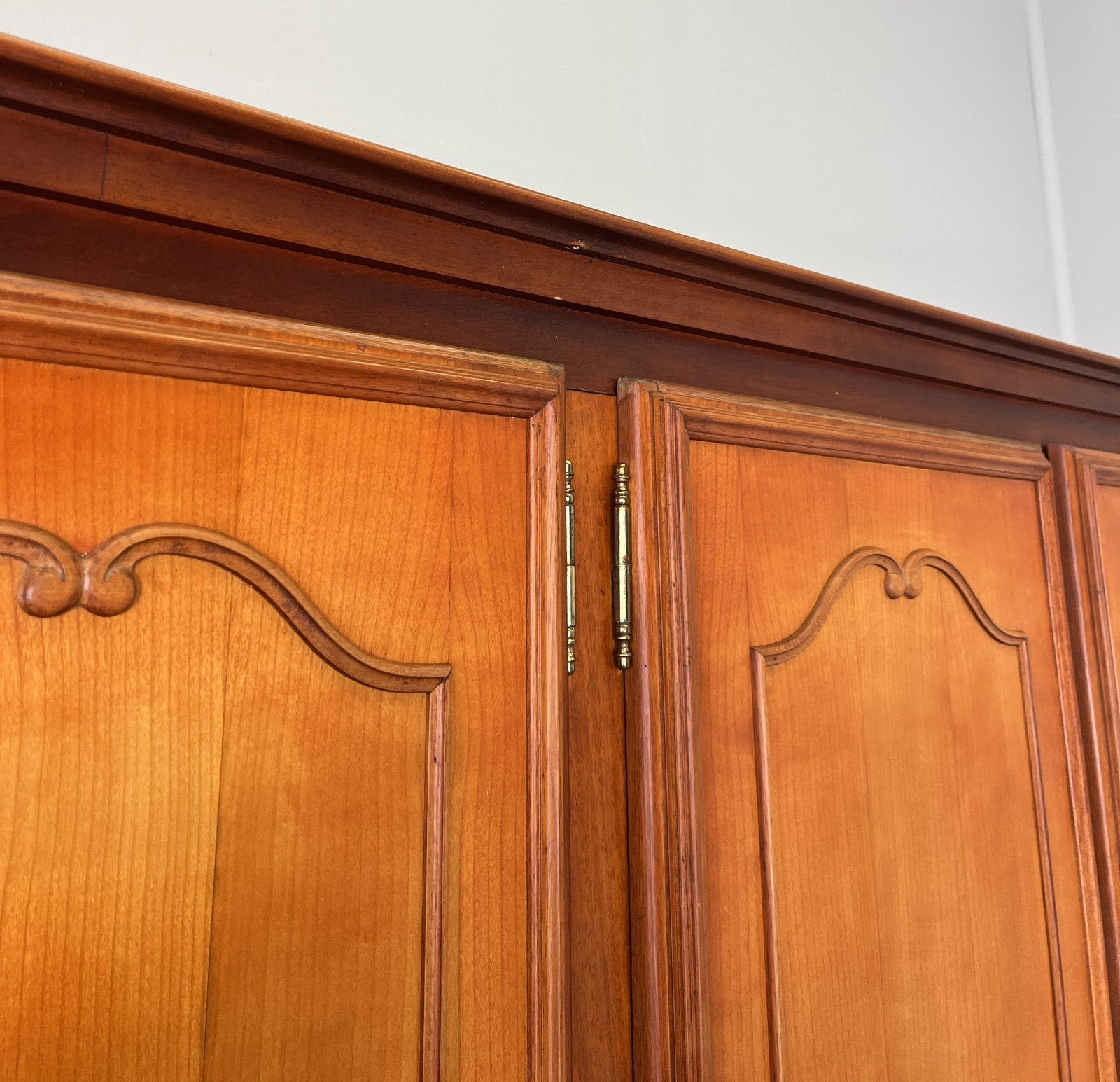 Wardrobe Vintage French Louis XVI Style Five Door Carved Armoire LOT 48458