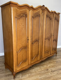 Wardrobe Vintage French Louis XVI Style Four Door Carved Armoire LOT 49331