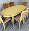 Dining Table Vintage French Louis XVI Shabby Chic with Set of 6 Chairs LOT 44045