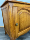 Pair of Bedside Tables Vintage French Louis Oak Cabinets Nightstands LOT 35196