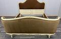 Bed Vintage French Shabby Chic Upholstered King Size Bed Frame LOT 48164
