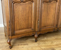 Wardrobe Vintage French Louis XVI Style Oak Four Door Carved Armoire LOT 61135