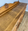 Sideboard Vintage French Louis Style Oak 4 Door Cupboard Carved Cabinet LOT 636211
