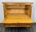 Cabinet Vintage French Louis XIV Style Drop Front Oak Carved Sideboard LOT 18128