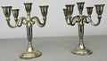 Pair of Candelabras Vintage French Style Metal Five Arm Candle Holders LOT 6482