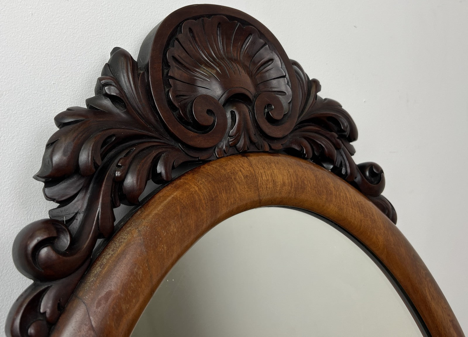 Mirror Antique French Walnut Ornate Wall Mirror Decorative Frame LOT 61352