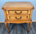 Bedside Table Vintage French Louis XVI Nightstand  2 Drawers Cabinet LOT 35861