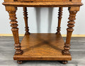 Bedside Table Antique French Oak with Marble Top Carved Cabinet LOT 43355