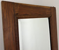 Mirror Antique French Style Oak Wardrobe Door Mirror Carved Panel LOT 61892