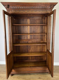 Bookcase Antique French Style Glazed Display Oak Cabinet Sideboard LOT 6513