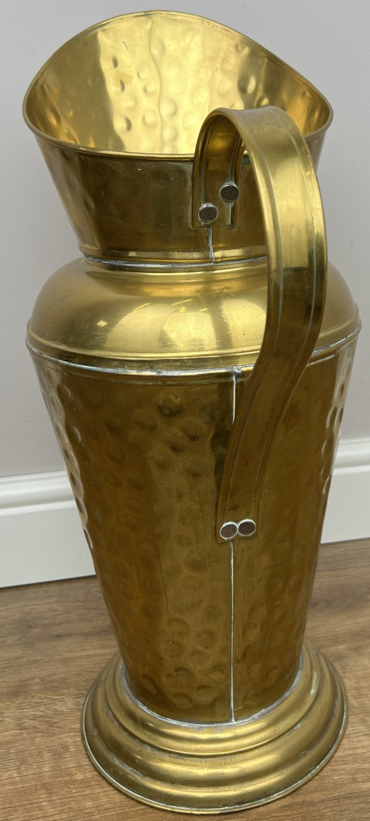 Umbrella Stand Vintage Style Brass Hall Stick Holder Hammered Finish LOT 60207